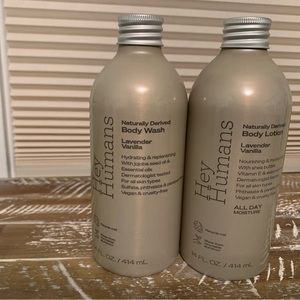 Hey humans body wash & body lotion Lavender Vanilla